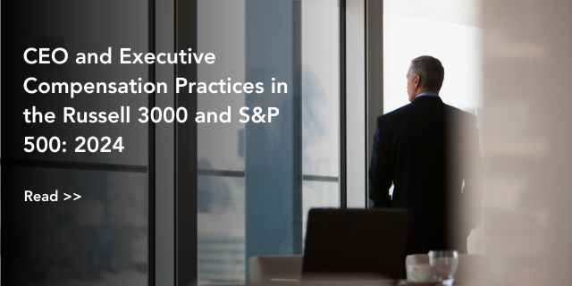 CEO and Executive Compensation Practices in the Russell 3000 and S&P 500: 2024